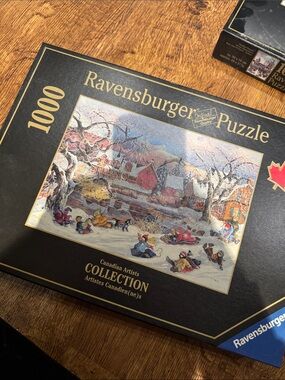 Ravensburger Winter Village 1000-Piece Puzzle - Black, Red, White, Blue